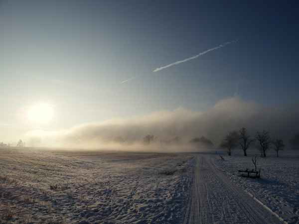 Januarmorgen am Fluss