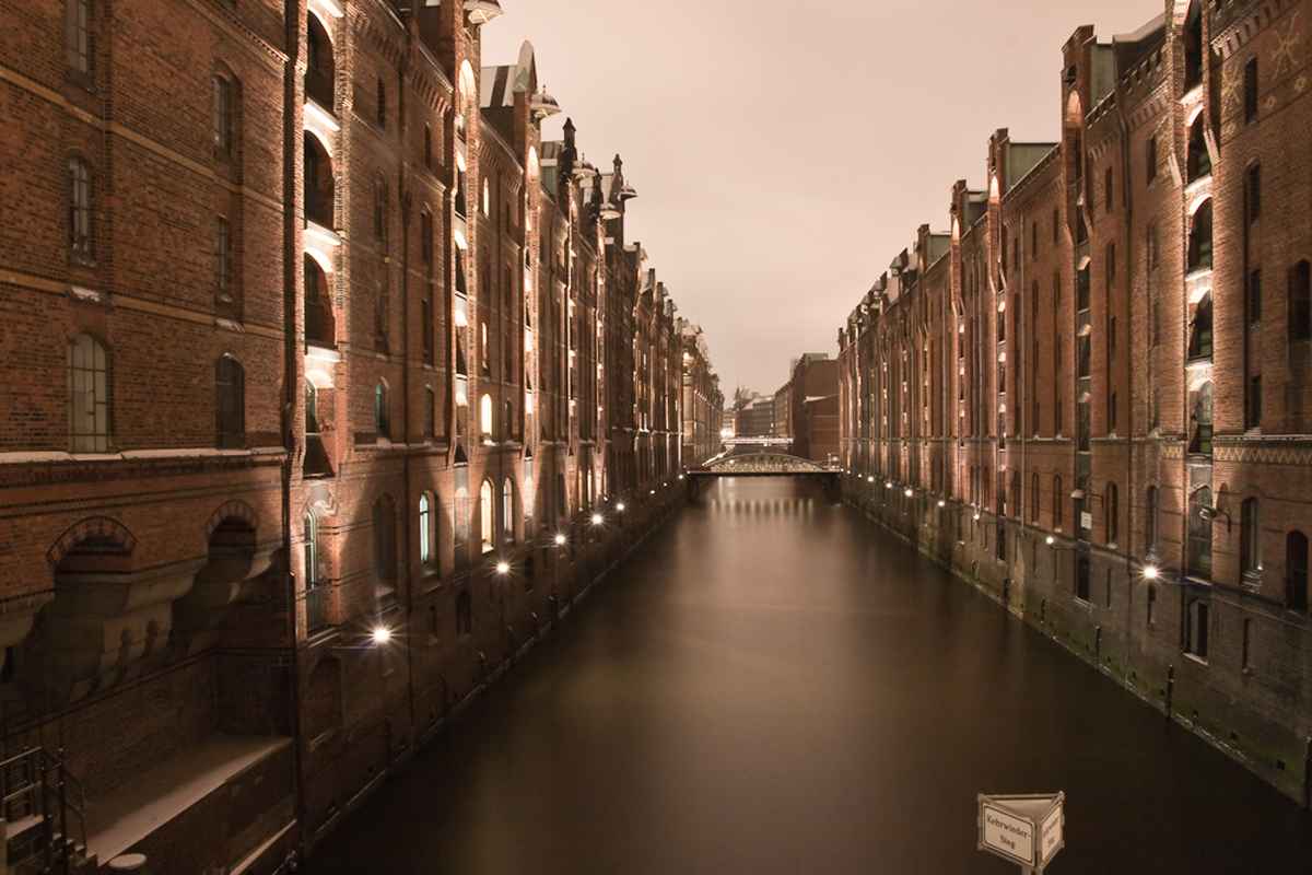 Speicherstadt bei Nacht