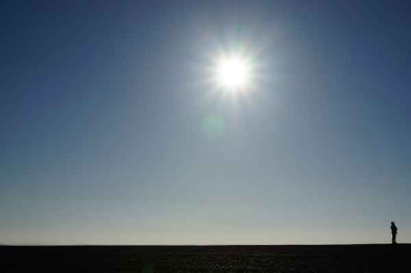 Allein mit der Wintersonne