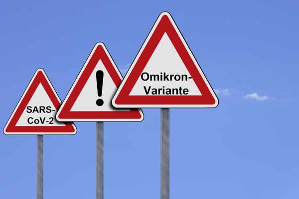 Warnschilder - Omikron Variante