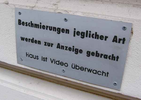 Beschmierung jeglicher Art verboten