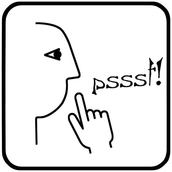 Ein Hinweisschild das für Ruhe sorgen soll: schscht, psst!, leise, ruhe