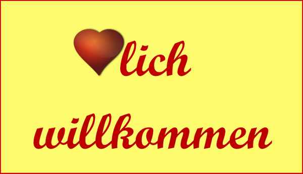 Herzlich wilkommen mit Herz