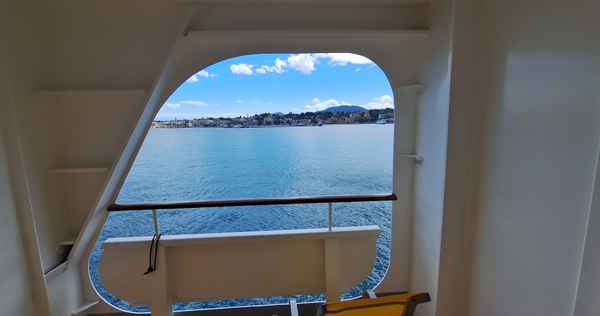 Kreuzfahrtschiff - Balkonkabine mit Sichtbehinderung