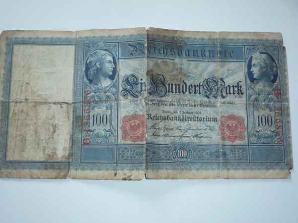Ein  Hundert Reichs Mark war auch mal  Geldl