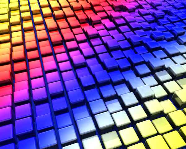 3D Regenbogen Würfel 2