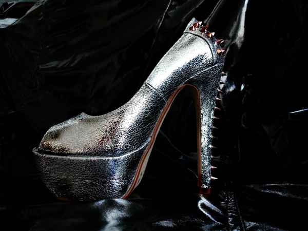 High Heels silbern 3