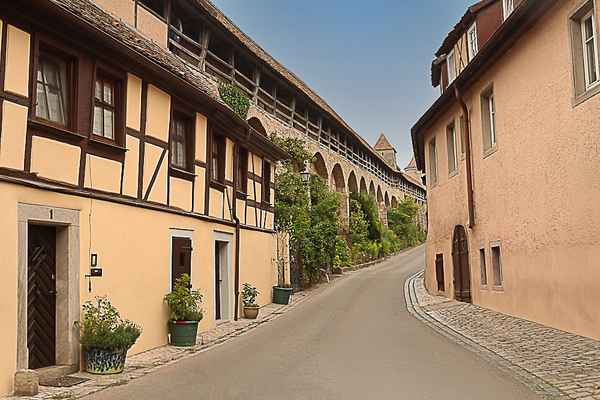 alte Stadtmauer  Rothenburg ob der Tauber