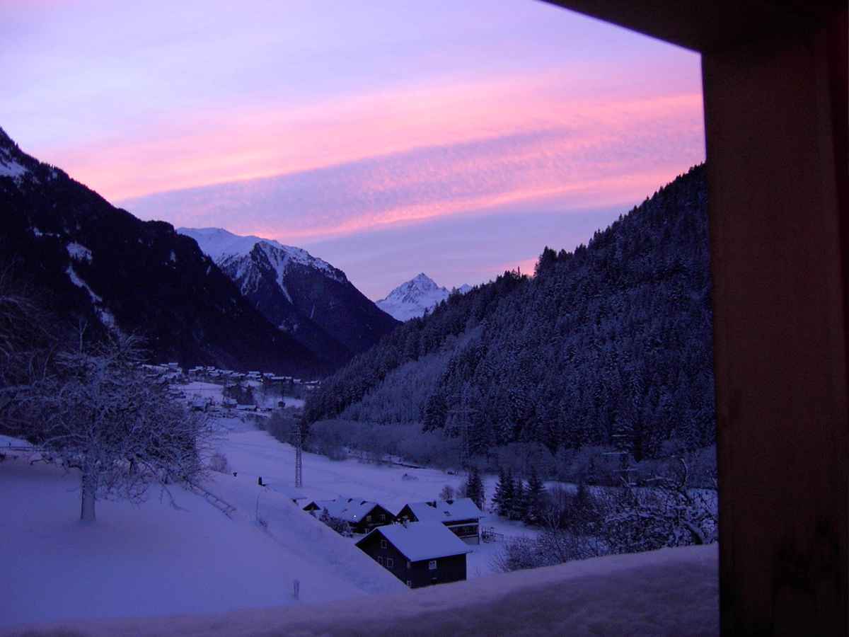 Sonnenuntergang im Montafon