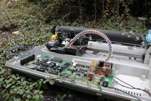 Schreibmaschine im Grünen