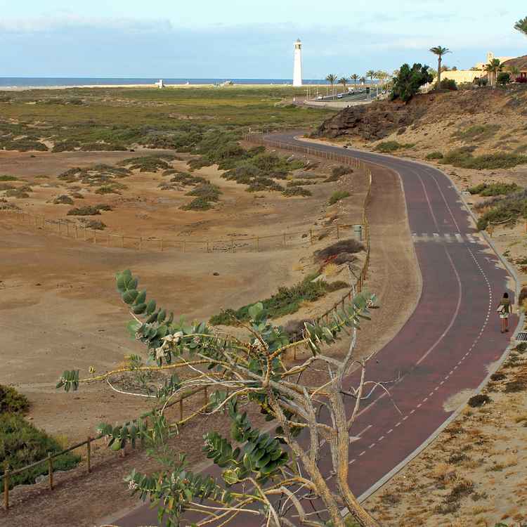 Straße zum Leuchtturm