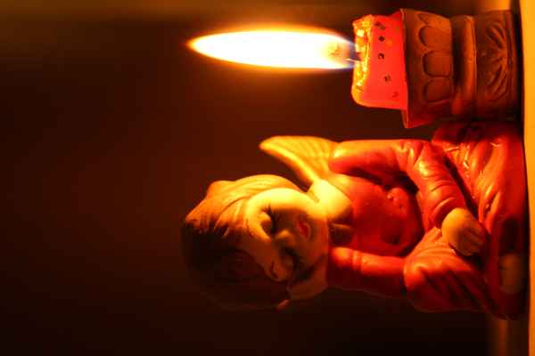 Engel im Kerzenschein