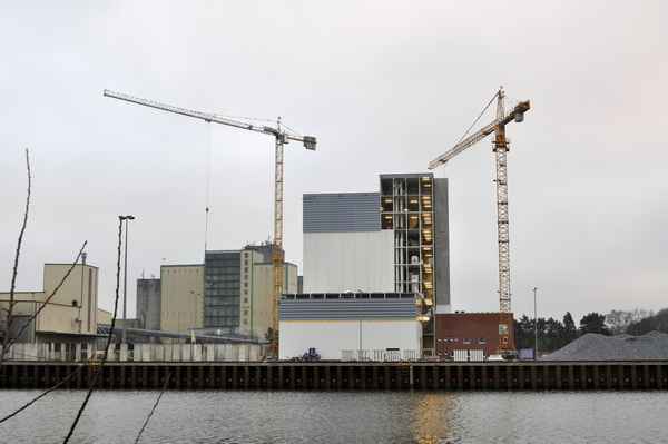 Bau des neuen Mischfutterwerkes