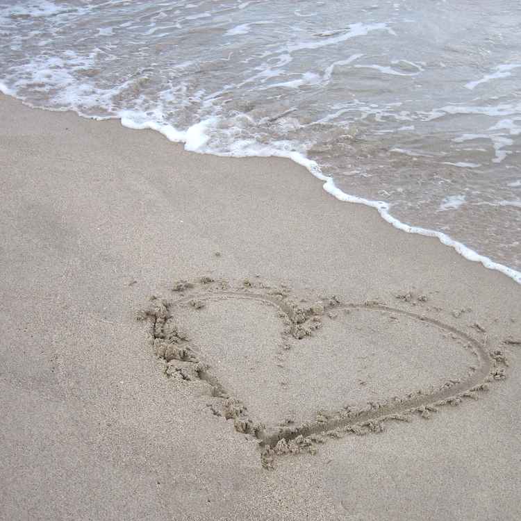 Herz aus Sand