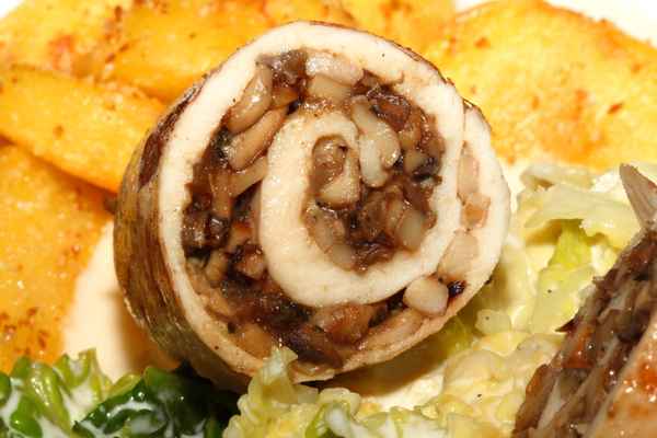 Pilzroulade an Wirsing 2