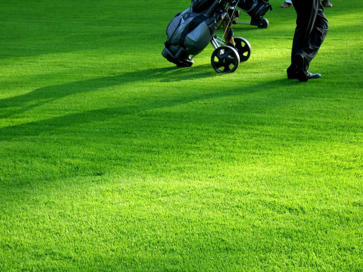 Golfspiel im Abendlicht