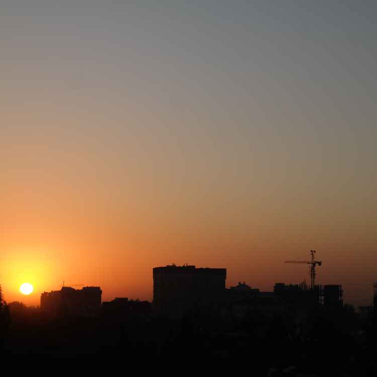 Sonnenuntergang über Bischkek