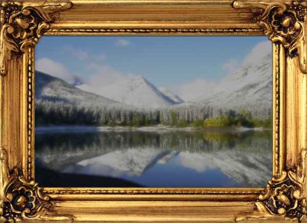 Landschaft im Rahmen