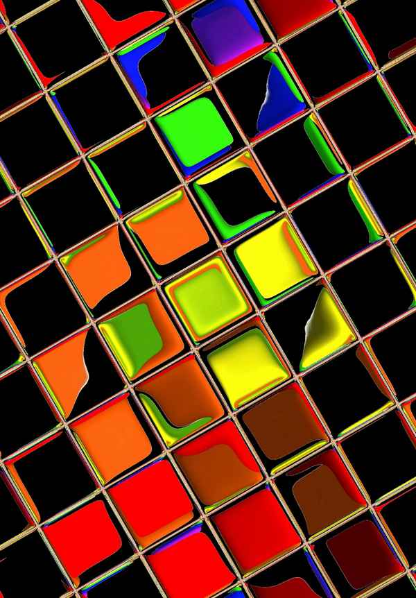 Reganbogenraster 2 schwarz