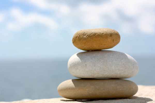 Drei ovale Kieselsteine