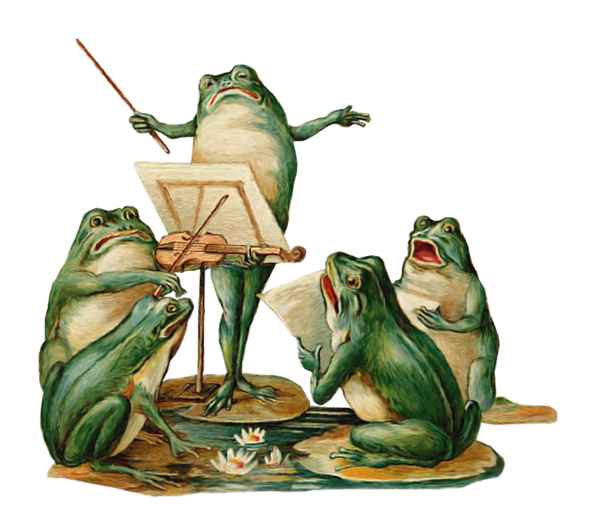 Pixelclipart Froschkonzert