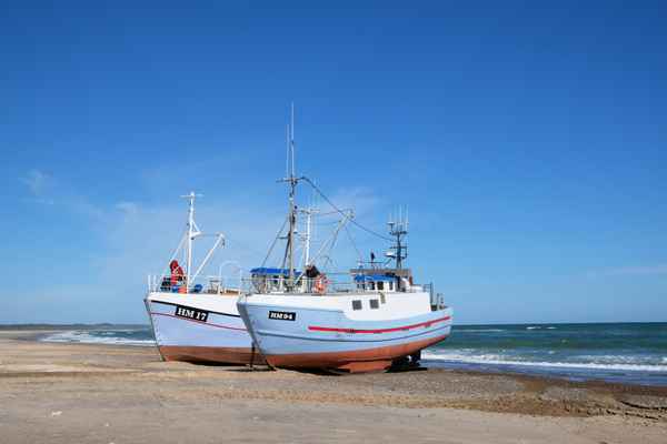 Fischerboote ohne Hafen