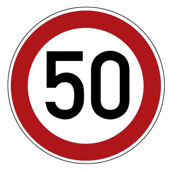 Geschwindigkeitsbegrenzung, Höchstgeschwindigkeit, Verbotsschild