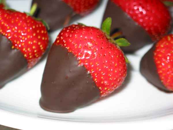 Erdbeeren mit Schokolade