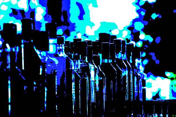 Blaue Stunde in der Bar