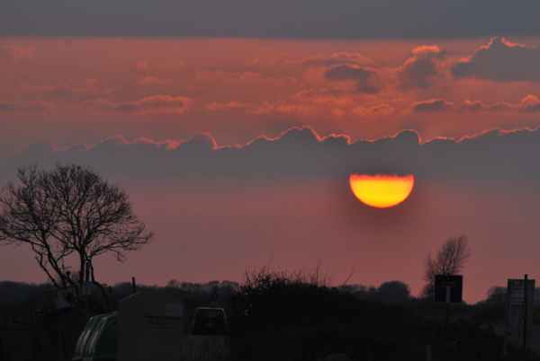 Abendrot am herbstlichen Himmel