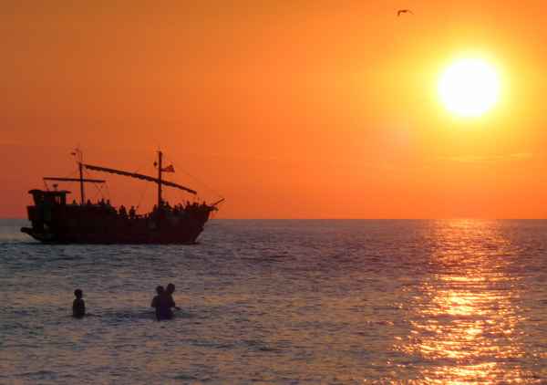 Ausflug bei Sonnenuntergang
