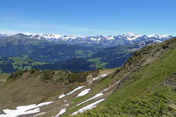 Sicht in die Walliser Alpen