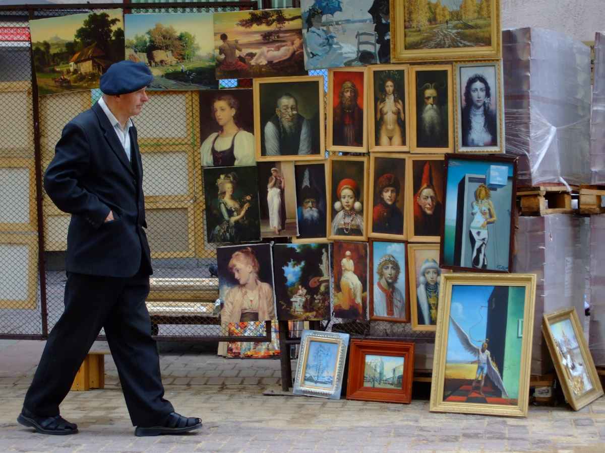 Menschen auf dem Arbat 1