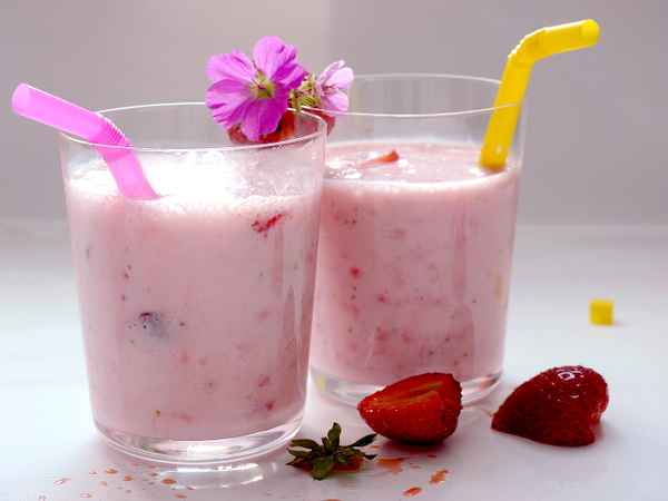 Erdbeer-Milch-Shake . . .