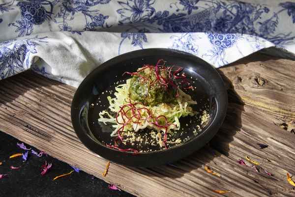 Veganes Menü: Spinatknödel