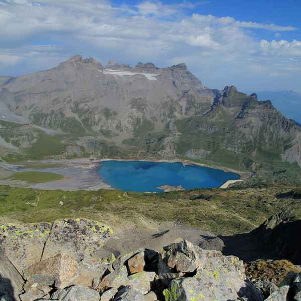 Sicht vom Le Luisin zum Lac de Salanfe