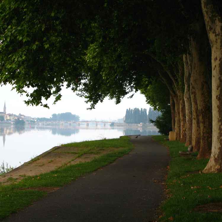 Macon sur Saone Sonnenaufgang