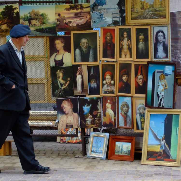 Menschen auf dem Arbat 1