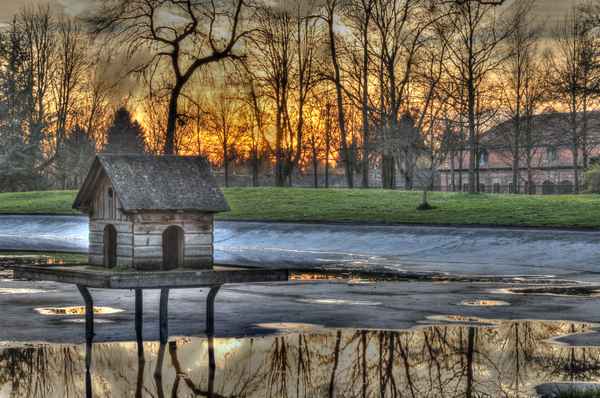 Sonnenuntergang an der Entenhütte