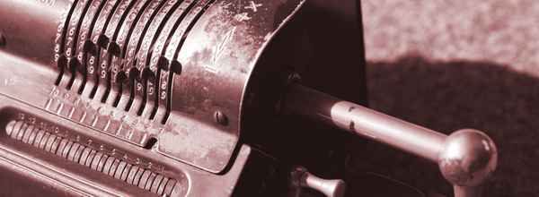 Rechner mit Kurbel - von früher