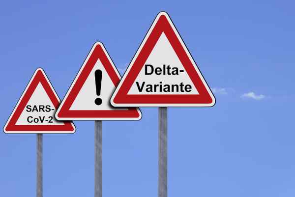 Warnschilder - Delta Variante
