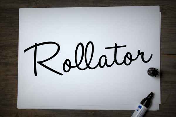Rollator auf Papier
