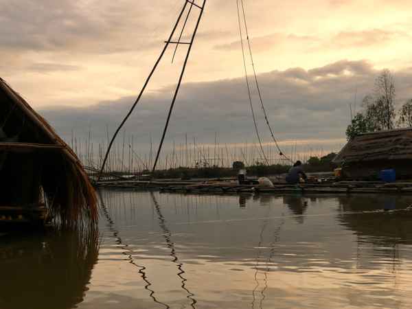 Floßfischer am Mekong (Thailand)