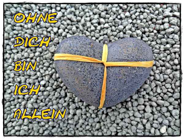 Postkarte Ohne Dich bin ich allein