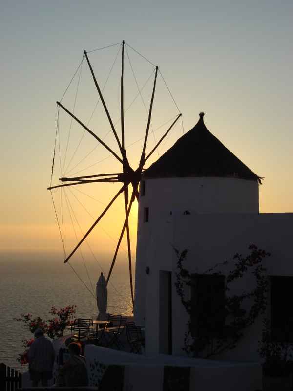 Mühle im Sonnenuntergang