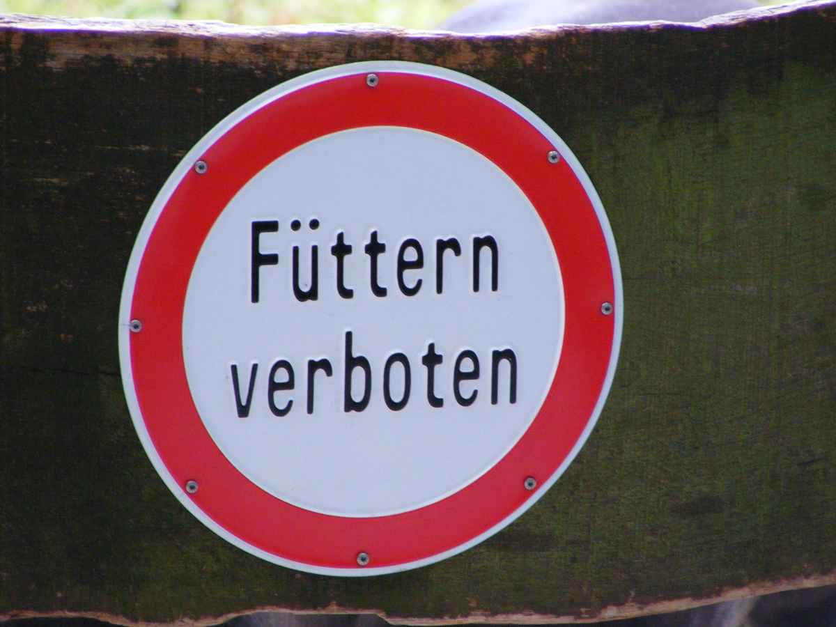 Füttern verboten