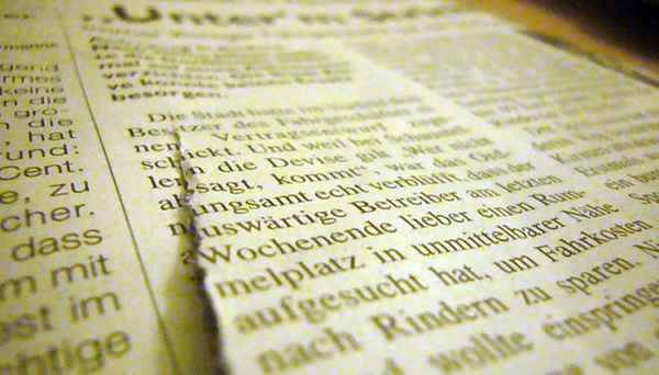 Nahaufnahme - Zeitung