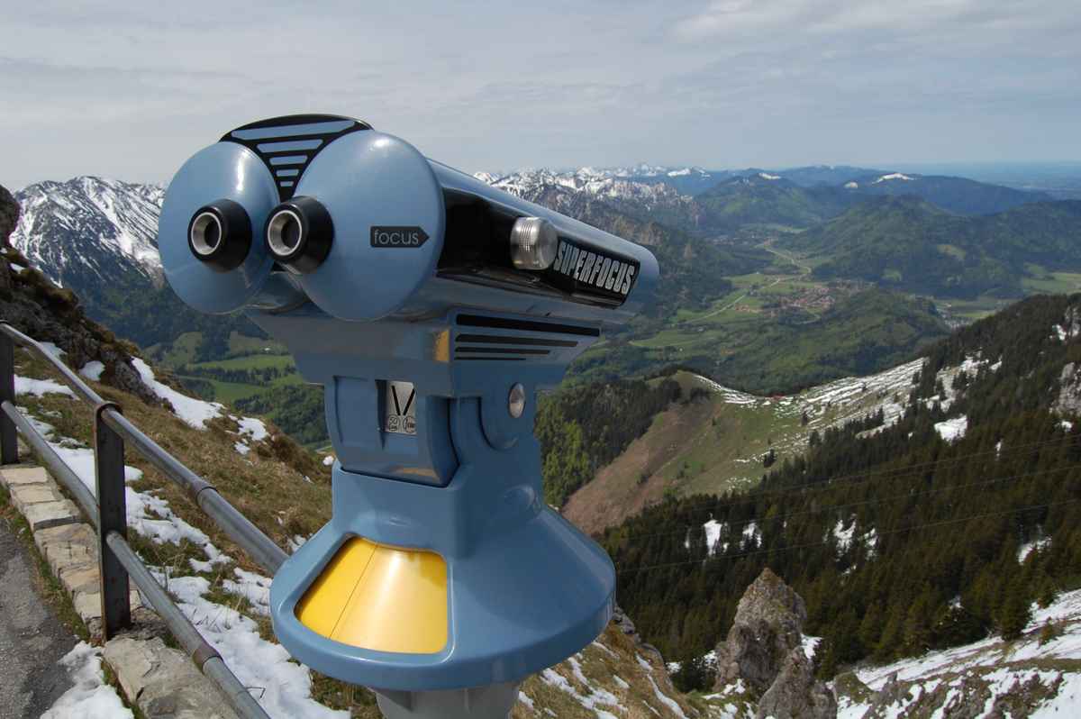 Fernstecher auf dem Wendelstein
