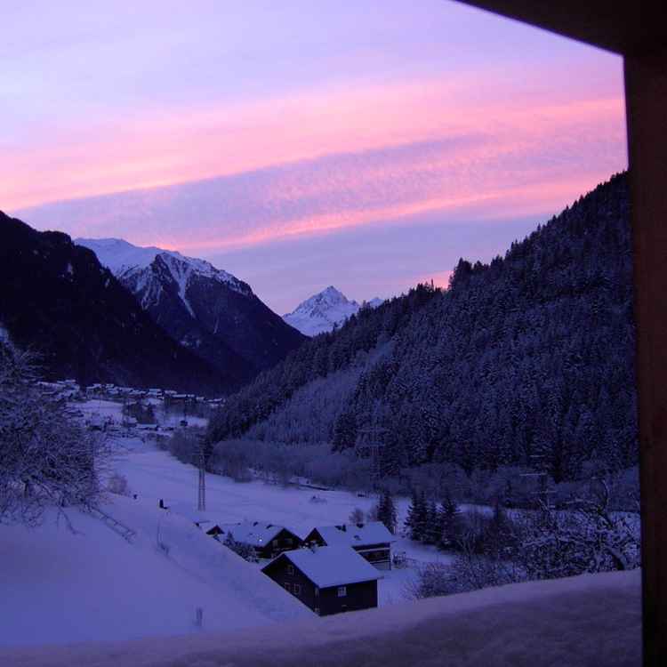 Sonnenuntergang im Montafon