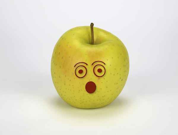 Apfel-Smiley „Erstaunt“
